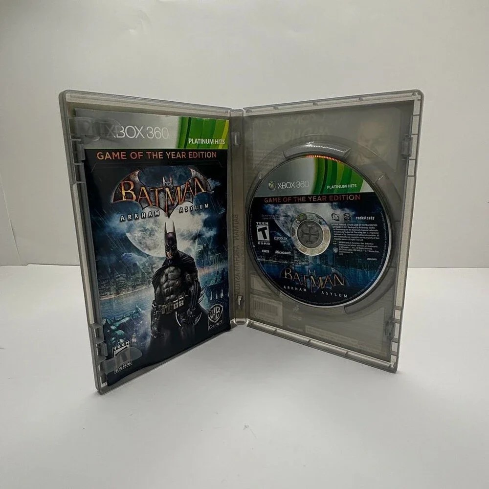 Batman: Arkham Asylum GOTY Platinum Hits (Xbox 360, 2010) Complete W/ Manual